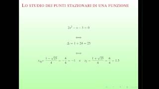 Calcolo delle derivate e dei punti stazionari di una funzione Esercizio 1 [upl. by Sigismundo]