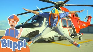 Blippi Explores a Firefighting Helicopter  Learn Vehicles for Kids  Educational Video for Toddlers [upl. by Jenelle363]