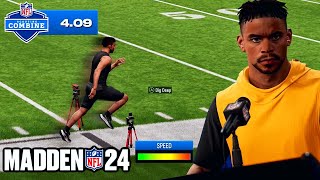 Madden 24 Superstar Mode  Insane NFL Combine [upl. by Akcirred]