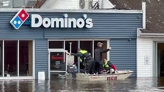 Emergency Team Rescues Men Trapped in Flooded Dominos [upl. by Coucher486]