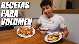 3 RECETAS para AUMENTAR MASA MUSCULAR  Etapa de volumen [upl. by Niwri]