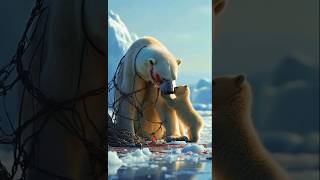 I found a bear caught in a fishing net sort sorts youtubeshorts bear [upl. by Ailahk]