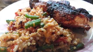 Blackened Chicken With Vegetables Brown Rice [upl. by Riker]