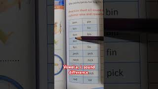 Vowel e I short sound difference splendidmomsphonics phonics englishreading [upl. by Rehtul]