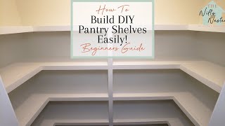 How To Build Easy DIY Pantry Shelves  Small Pantry Makeover On A Budget EP1 [upl. by Attela]