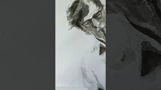 Drawing Timelapse art inkbrush sketch drawing inkpainting [upl. by Yro330]