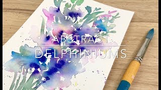 Abstract Watercolour Delphiniums [upl. by Vyner810]