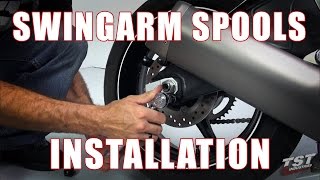 How to install Swingarm Spools on 0616 Yamaha YZF R6 by TST Industries [upl. by Nancy]