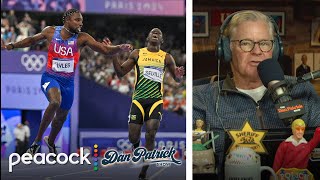 Noah Lyles 100m win was a matter of inches between gold and silver  Dan Patrick Show  NBC Sports [upl. by Damali43]