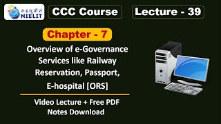 CCC Chapter 7 Email Social Networking and EGovernance for CCC Exam Online Class CCC Lecture  39 [upl. by Petronille613]