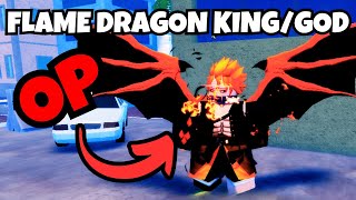 Flame Dragon King and Flame Dragon God Showcase Anime Defenders Roblox [upl. by Aisyat625]