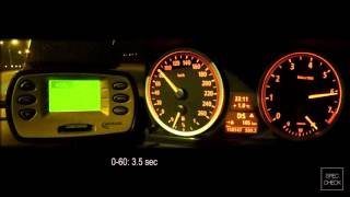 BMW 530xi E60 0100 racelogic acceleration 402m [upl. by Shivers514]