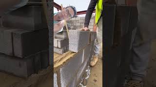 BRICKLAYING GOOD construction brick satisfying concrete [upl. by Anerrol]