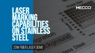 Fiber Laser Marking Demo Stainless Steel [upl. by Yaned]