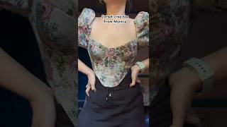 Corset crop top myntra haul fashion shopping myntrahaul youtubeshorts [upl. by Lluj913]