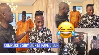 Haha Mdr 😂Quand Sidy Diop Imite Pape Diouf devant sa femme Bébé Bass très belle complicité [upl. by Ahaelam510]