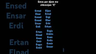 Emra per djem me shkronjen “E” [upl. by Nnahs]