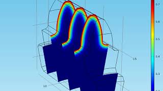 COMSOL Animation Carburizing Decarburizing of Gear Tooth [upl. by Oilisab829]