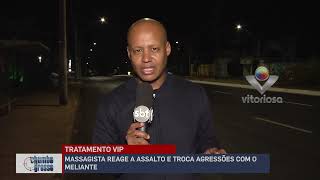 MASSAGISTA REAGE A ASSALTO E TROCA AGRESSÕES COM CRIMINOSO EM UBERLÂNDIA [upl. by Asoral689]