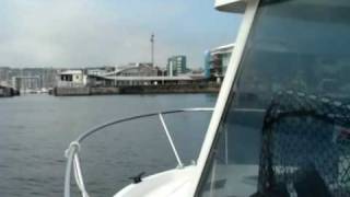 Parking our Motorboat in Sutton Harbour Marina [upl. by Hatnamas73]