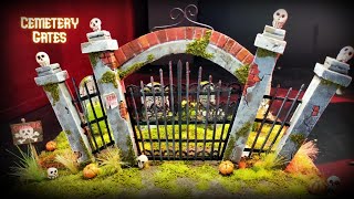 DIY Cemetery Gates diy halloween craft [upl. by Breh]