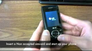 How to Unlock LG Wink 3G T320 [upl. by Akcemat876]