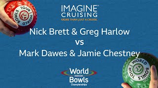 World Indoor Bowls Championship 2024 NBrett amp GHarlow vs MDawes amp JChestney  Day 4 Match 1 [upl. by Demetris15]