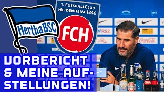 DFBPokal Hertha BSC  FC Heidenheim Vorbericht amp Aufstellungen Niederlechner  Nachwuchs [upl. by Yorztif]