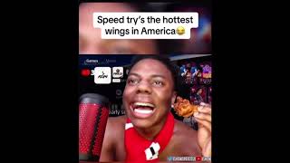 Speed trying the hottest wings in america😂 [upl. by Anabahs]