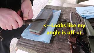 Knife Sharpening with Lansky Honing Oil [upl. by Seana]