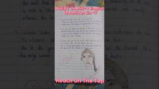 NCERT CLASS9 ENGLISH Beehive Ch 7 Part 1 Reach On The Top Qna ncert shorts class9 notes [upl. by Aihsiym424]