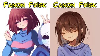 Fanon Frisk Vs Canon Frisk [upl. by Leunam]