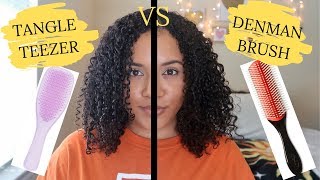 TANGLE TEEZER VS DENMAN BRUSH DUPE Which works best [upl. by Urion723]