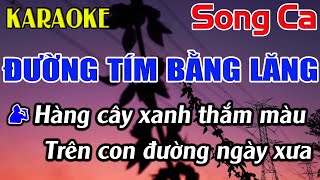 Đường Tím Bằng Lăng Karaoke Song Ca Karaoke Đăng Khôi  Beat Mới [upl. by Keefe]