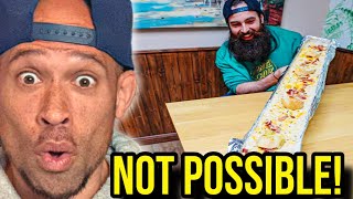 RENS UNBEATEN MONSTER MAC amp CHEESE CHALLENGE Beard Meats Food REACTION [upl. by Eliott]