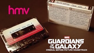 Guardians of the Galaxy Awesome Mix Vol1 Soundtrack Cassette Tape HMV RARE [upl. by Ymmas]