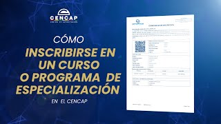 CENCAP  TUTORIAL DE INSCRIPCIONES 2023 [upl. by Urbanus]