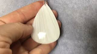 Pendentif scolecite blanche goutte [upl. by Cerracchio]