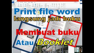 membuat  mencetak Print buku atau booklet di word [upl. by Drannek]