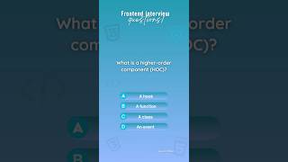 Frontend interview questions Quiz 9 javascript react interview developer [upl. by Atokad726]