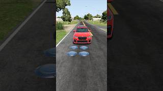 Colourful Cars vs Multiple Hydraulic Crush  BeamNGDrive shorts beamng [upl. by Naujak]