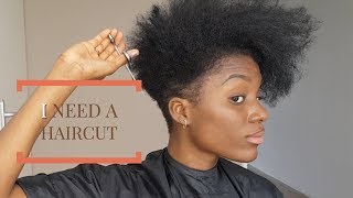 Natural Hair I NEED A HAIRCUT  TAPERED [upl. by Grosz845]