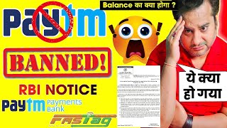 Paytm Banned By Rbi 😭 Paytm WalletPaytm FastagPaytm Payments Bank BANNED 😳 Why Paytm Ban 🤔 [upl. by Elokcin895]