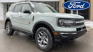 2024 Ford Bronco Sport Badlands 4x4 400A 20L EcoBoost w Premium Pkg in Cactus Grey WalkAround [upl. by Romeo]