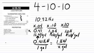 Basic Liquid Fertilizer Label Calculations [upl. by Britteny538]