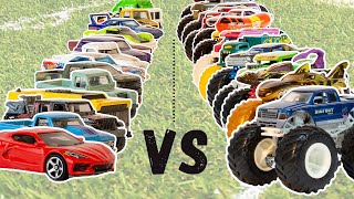 Hot Wheels MONSTER TRUCK vs CAR 💥 Soccer Championship🏆 Diecast Cars Crashing Tournament [upl. by Anerec]