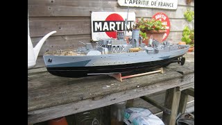 Flower Corvette warship WW2 modelschip testing [upl. by Boj]