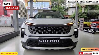 Tata Safari 😍 Accomplished Plus Dual Tone AT 2024  Features Specs amp Prices  Best 7Seater SUV [upl. by Anirbes]