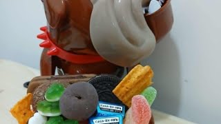 ASMR 🌈 PLACING Milk chocolate icecreamStrawberry chocolateGummiesCookiesChips IN MADDOG PLATE [upl. by Odeen]