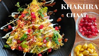 Khakhra chaat recipe  Masala sandwich khakhra chaat  Gujrati khakhra chat snack [upl. by Hadias]